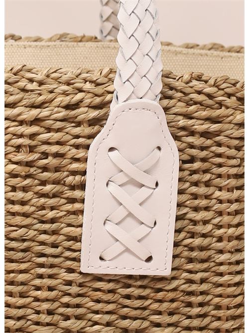 Rope bag with leather handles Laboratorio Capri | 234WHITE